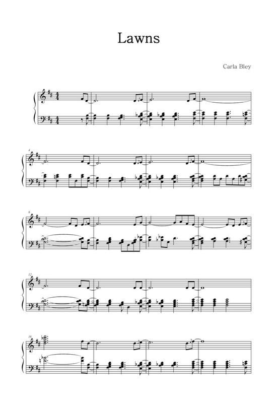 [재즈악보] Carla Bley Lawns 네이버 블로그