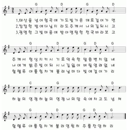 Ccm악보 태산을 넘어 험곡에 가도 네이버 블로그