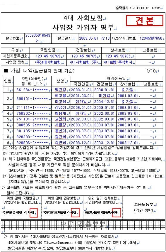 회사편 4대보험 사업장 가입내역 확인서 4대보험 사업장 가입자명부 출력하기 네이버 블로그