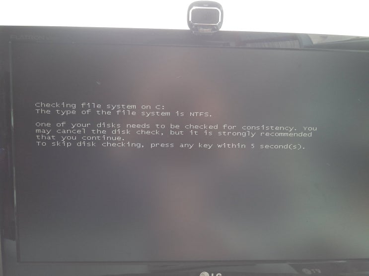 Checking file system on c Checking file system on c