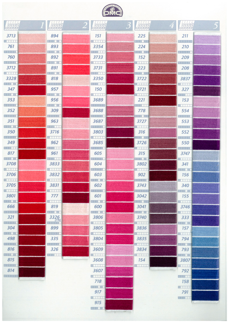 dmc 실번호 십자수실번호 dmc 색상표 네이버 블로그 cross stitch thread color chart