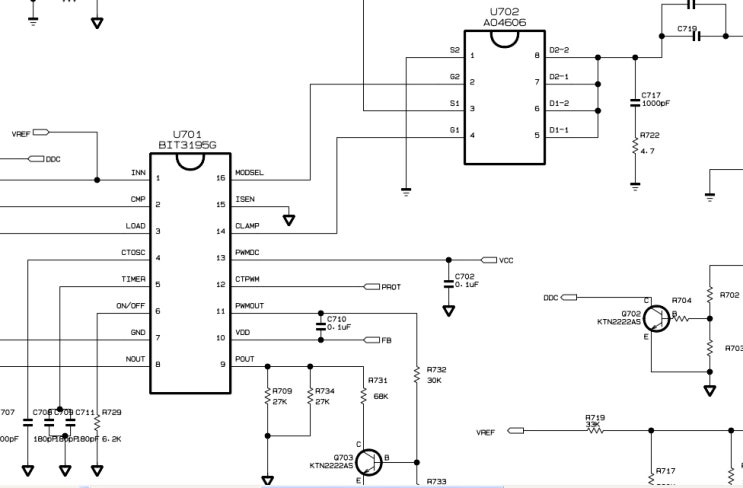 컴퓨터 ,TV LCD 모니터 수리 인버터용 PWM BIT3195G 회로도 : 네이버 블로그