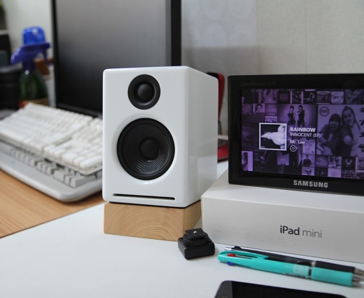 오디오엔진 A2 리뷰 Audioengine A2 스피커와 목재받침대 네이버 블로그