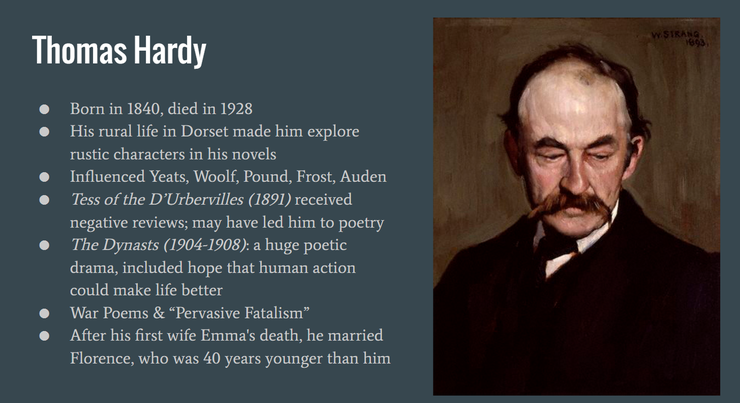 thomas hardy the ruined maid essay the ruined maid the “ruined maid” was written by thomas hardy in 1866 this poem has six stanzas, which consists of four quatrains each in the beginning of each stanza the farm girl speaks, and ‘melia, the “ruined girl” speaks just for the last line however for the last stanza ‘melia begins to respond to the farm girl from the second to last line. thomas hardy the ruined maid essay the ruined maid the “ruined maid” was written by thomas hardy in 1866 this poem has six stanzas, which consists of four quatrains each in the beginning of each stanza the farm girl speaks, and ‘melia, the “ruined girl” speaks just for the last line however for the last stanza ‘melia begins to respond to the farm girl from the second to last line.
