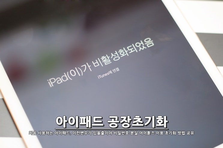 아이패드 비밀번호 분실 공장초기화 방법 초보자도 Ok 네이버 블로그