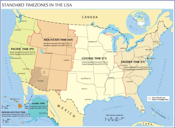 Time Zones In The United States 