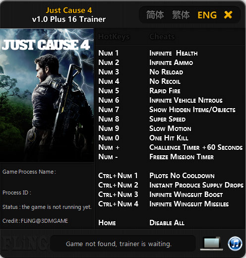 저스트 코즈 4 트레이너 Just Cause 4 V1 0 16 Trainer Fling 네이버 블로그