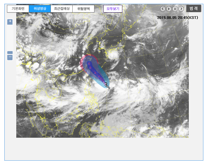 9호태풍 실시간 레끼마 예상경로와 기상청 날씨 레이더 영상 ...