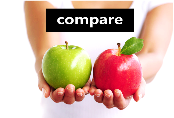 compare to compare with compared to compared with comparable