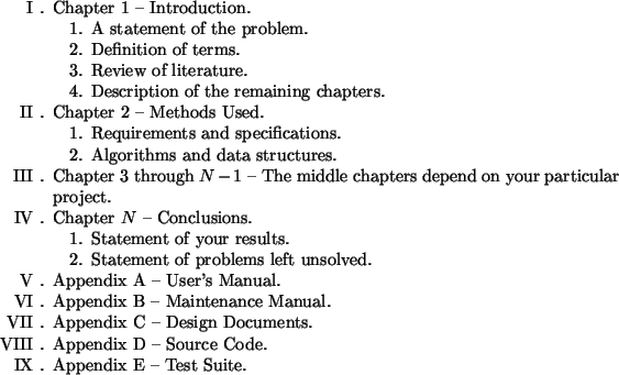 Computer science masters thesis structure